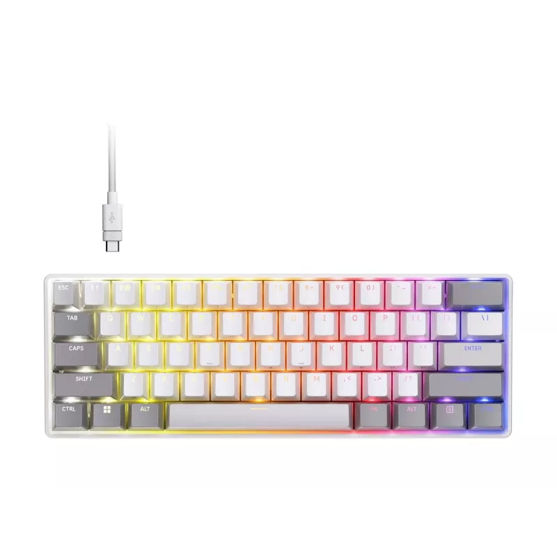 CORSAIR CLIPPER PRO MINI 60 teclado gaming Hall Effect branco