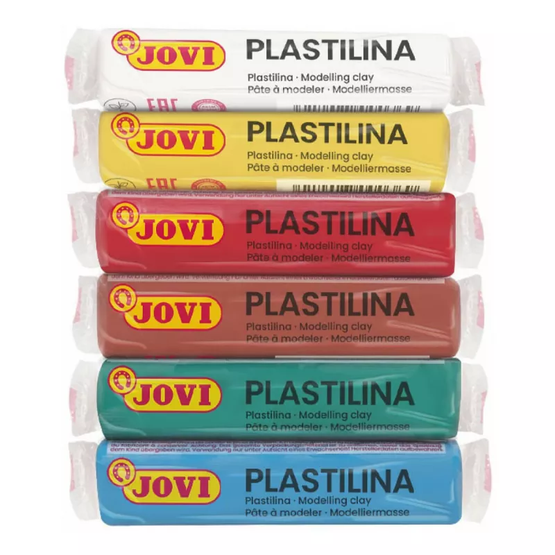 JOVI Plastilina Massa de modelar cores sortidas 6 cores 15g cada total 90g
