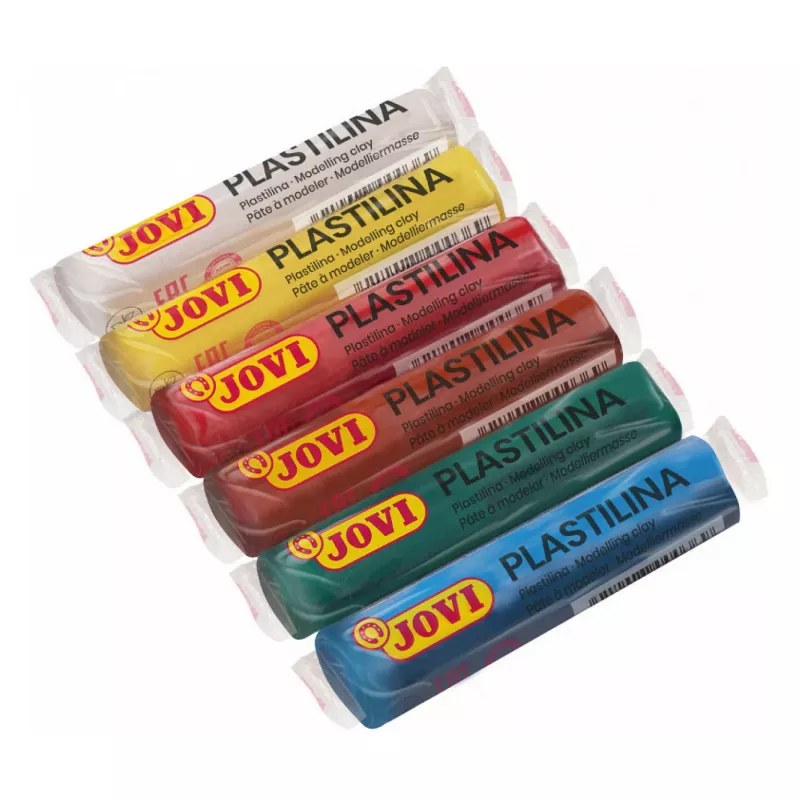 JOVI Plastilina Massa de modelar cores sortidas 6 cores 15g cada total 90g