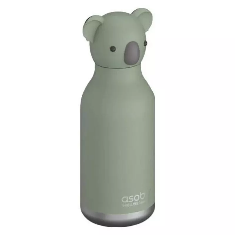 Garrafa de água em aço inoxidável Asobu Bestie Koala 460 ml