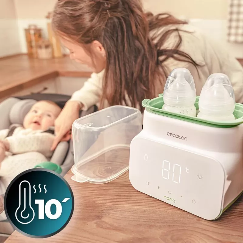 Aquecedor e esterilizador de biberões duplo Cecotec Nana BabyCare