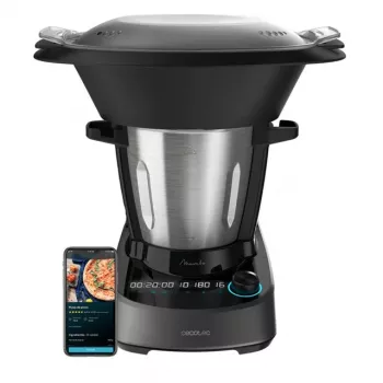 Robot de cozinha multifunções Cecotec Mambo 11090, 1700 W, 3,3 L, aço inoxidável, Wi-Fi