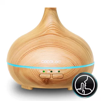 Difusor de aromas ultrassónico Cecotec Pure Aroma 150 Yang, 150 ml, LED de 7 cores, efeito madeira
