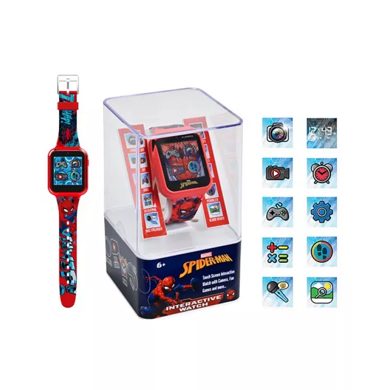 Relógio eletrónico LCD para criança KIDS Spider-Man com jogos e câmara SPD4588J