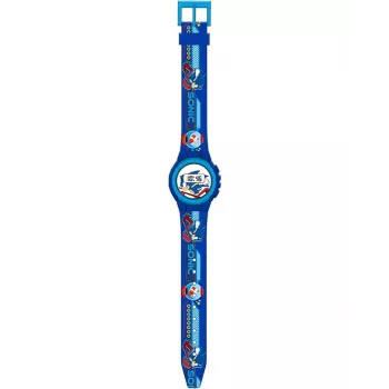 Relógio digital infantil Sonic The Hedgehog SNC4316M - Bracelete de silicone azul