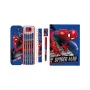 Conjunto de papelaria escolar 11 em 1 Spider-Man para criança com estojo, lápis de cor, caderno A5 e mais