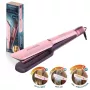 Alisador de cabelo de ar quente Cecotec Air Lisse Cotton Candy 1000W cerâmica com queratina e óleo de argão, 3 níveis de temperatura, tecnologia iónica anti-frizz, cabo de 360°, desligamento automático, Rosa/Branco