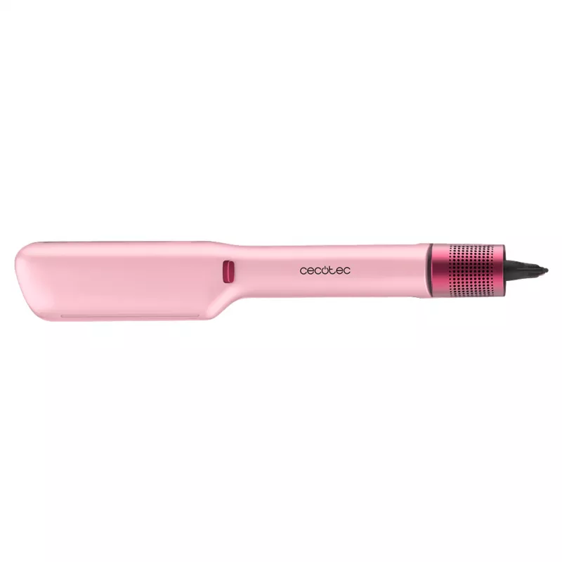 Alisador de cabelo de ar quente Cecotec Air Lisse Cotton Candy 1000W cerâmica com queratina e óleo de argão, 3 níveis de temperatura, tecnologia iónica anti-frizz, cabo de 360°, desligamento automático, Rosa/Branco