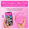 Impressora fotográfica instantânea KODAK Step Slim Barbie - Bluetooth 5.0, tecnologia ZINK Zero Ink, impressões 2x3 polegadas, Barbie rosa