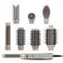 Modelador e secador de cabelo Cecotec CeramicCare 8em1 AirGlam Gyro, 1200W, 7 acessórios, champanhe