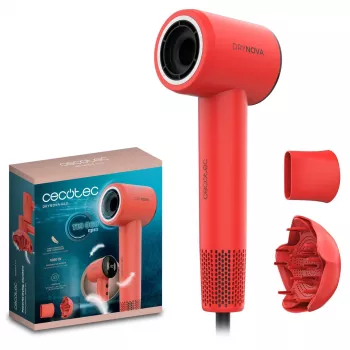 Secador de cabelo Cecotec DryNova Red 2200W motor AC profissional tecnologia iónica jato de ar frio
