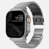 NOMAD Titanium Band V3 - Bracelete em metal escovado Natural Titanium para Apple Watch 46mm/49mm