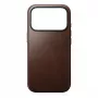 Capa de couro moderna NOMAD para iPhone 17 Pro - couro Horween Rustic Brown com MagSafe