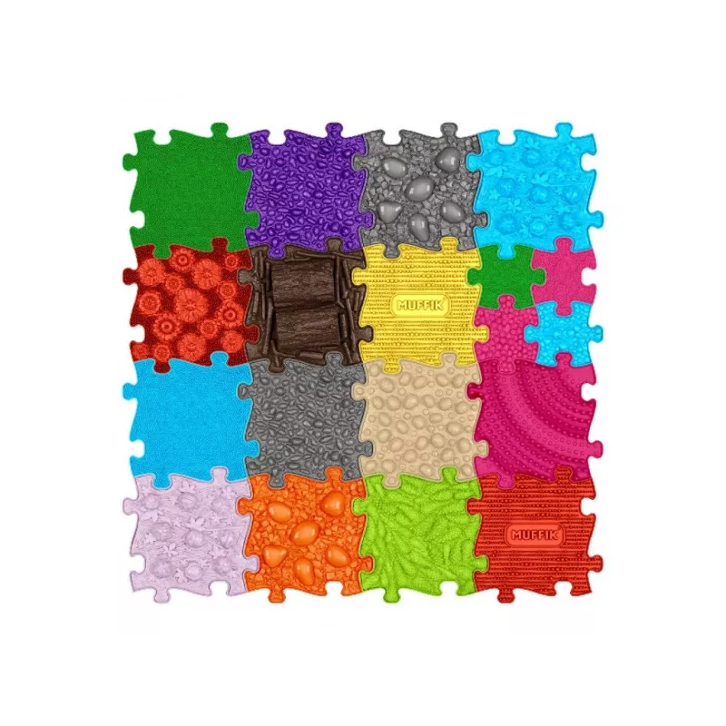Conjunto de tapetes sensoriais ortopédicos 19-in-1 XXL 19 peças puzzle sensoriais Muffik / MFK-025-1