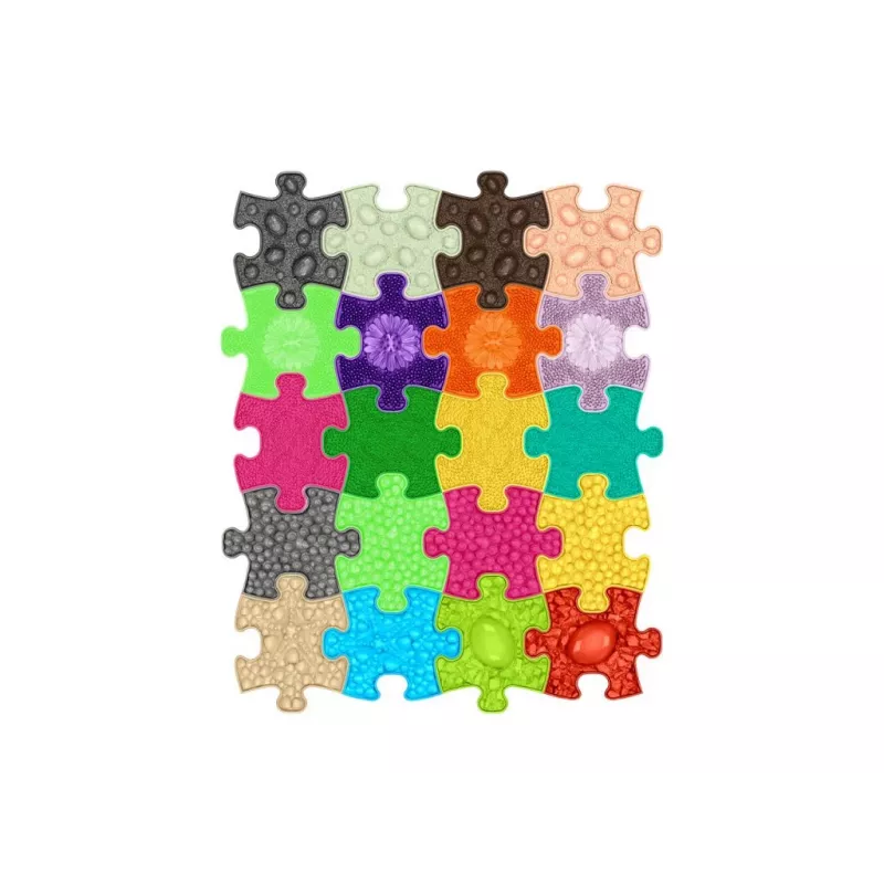 Conjunto de tapetes sensoriais ortopédicos Muffik 20-in-1 Mini Puzzle 20 tapetes sensoriais MFK-051