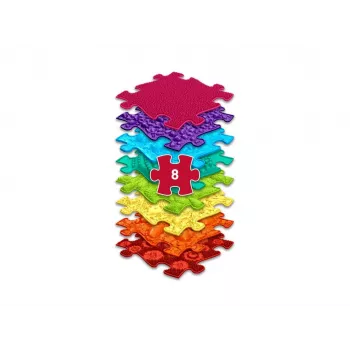 Conjunto de tapetes sensoriais ortopédicos Muffik 8-in-1 arco-íris 8 tapetes puzzle sensoriais Muffik / Rainbow / MFK-079