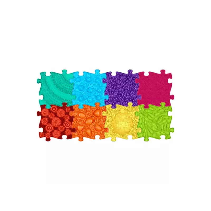 Conjunto de tapetes sensoriais ortopédicos Muffik 8-in-1 arco-íris 8 tapetes puzzle sensoriais Muffik / Rainbow / MFK-079