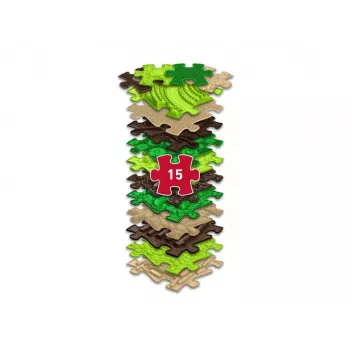 Muffik MFK-097 Nature conjunto de tapetes sensoriais ortopédicos de 15 peças