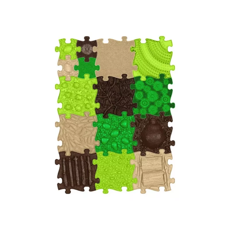 Muffik MFK-097 Nature conjunto de tapetes sensoriais ortopédicos de 15 peças