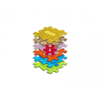Tapete puzzle sensorial ortopédico 6-in-1 médio 6 peças Muffik MFK-023-01