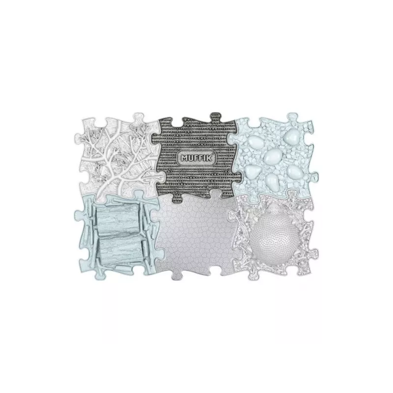 Conjunto de tapete sensorial ortopédico Muffik 6-in-1 médio 6 peças puzzle tapete sensorial MFK-109