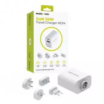 Carregador de viagem Mobile Origin 30W MO14 EU/USA/UK/AUS