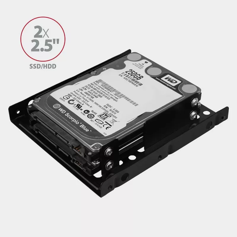 AXAGON RHD-225 Moldura de Montagem para 2x Unidades de 2,5