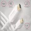 AXAGON Cabo Adaptador Mini DisplayPort para HDMI 4K/30 Hz 1,8 m Branco