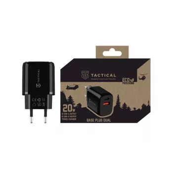 Carregador de carro Tactical Base Plug Dual preto com 2 portas USB-A, 3,1 A, 15,5 W