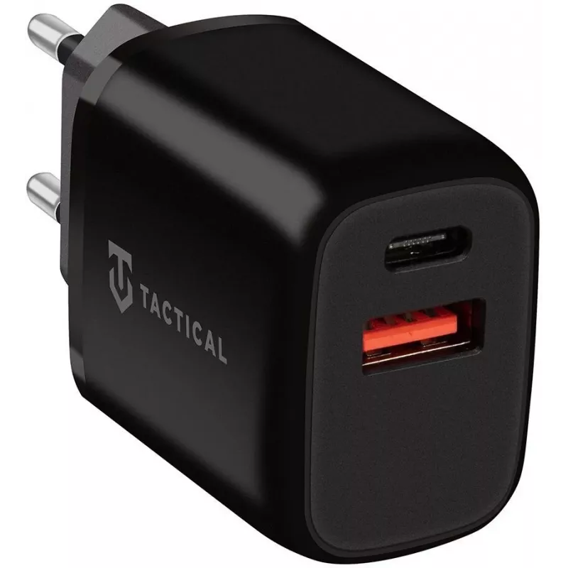 Carregador de carro Tactical Base Plug Dual preto com 2 portas USB-A, 3,1 A, 15,5 W