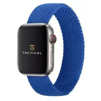 Pulseira tática entrançada para Watch 1/2/3/4/5/6/7/SE 42/44/45mm tamanho M azul