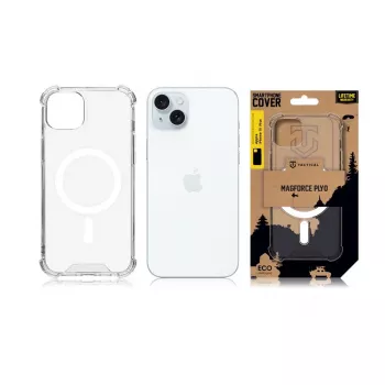 Capa traseira Tactical MagForce Plyo para iPhone 15 Plus transparente