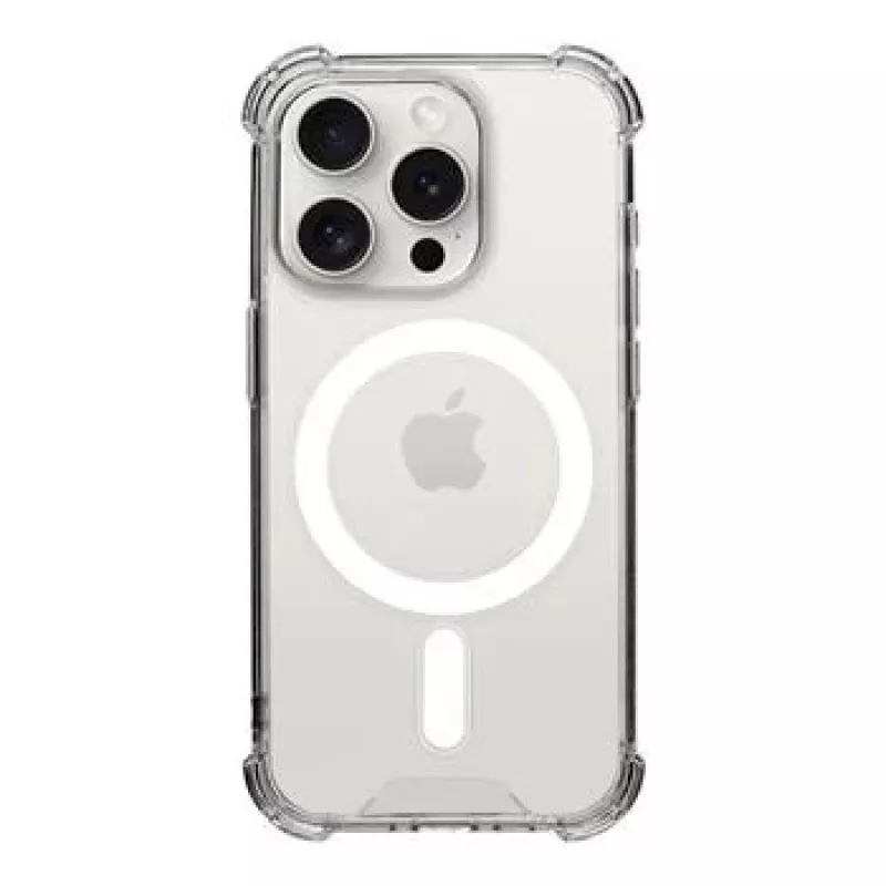 Capa traseira Tactical MagForce Plyo para iPhone 15 Pro, transparente