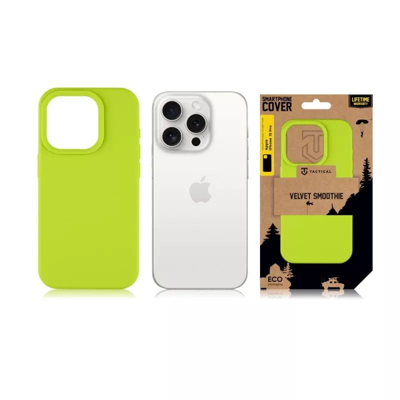 Capa traseira Tactical Velvet Smoothie para iPhone 15 Pro - Avocado Green