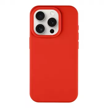 Capa traseira Tactical Velvet Smoothie para iPhone 15 Pro - vermelho chili