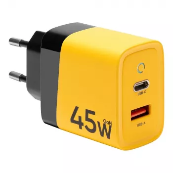 Carregador de parede Tactical Microgrid GaN 45W amarelo com USB-C