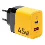 Carregador de parede Tactical Microgrid GaN 45W amarelo com USB-C