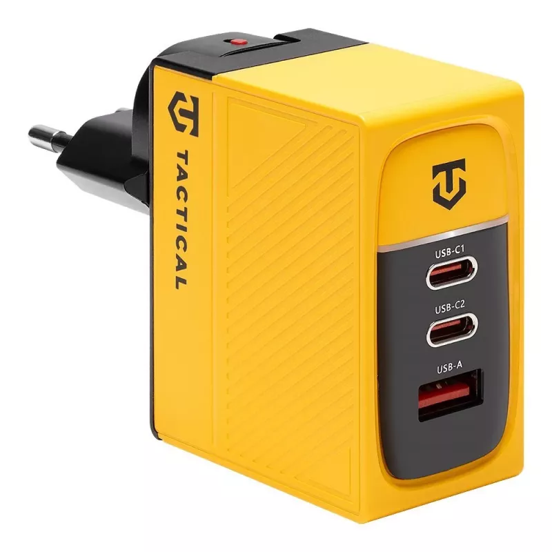 Carregador Tactical Nett Warrior GaN 100W amarelo