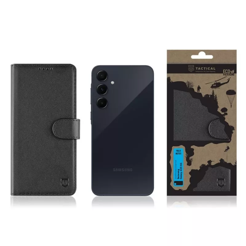 Capa tipo livro Tactical Field Notes para Samsung Galaxy A55 5G preto