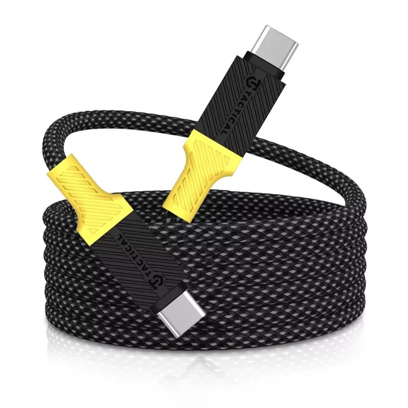 Cabo tático MagRope USB-C para USB-C 1,2 m preto/amarelo
