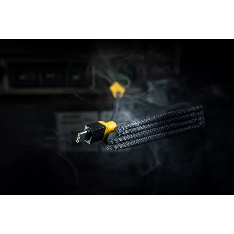 Cabo tático MagRope USB-C para USB-C 1,2 m preto/amarelo