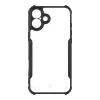 Capa traseira tática Quantum Stealth iPhone 16 Plus transparente/preto