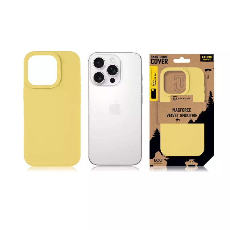 Capa traseira tática MagForce Velvet Smoothie iPhone 16 Pro Banana