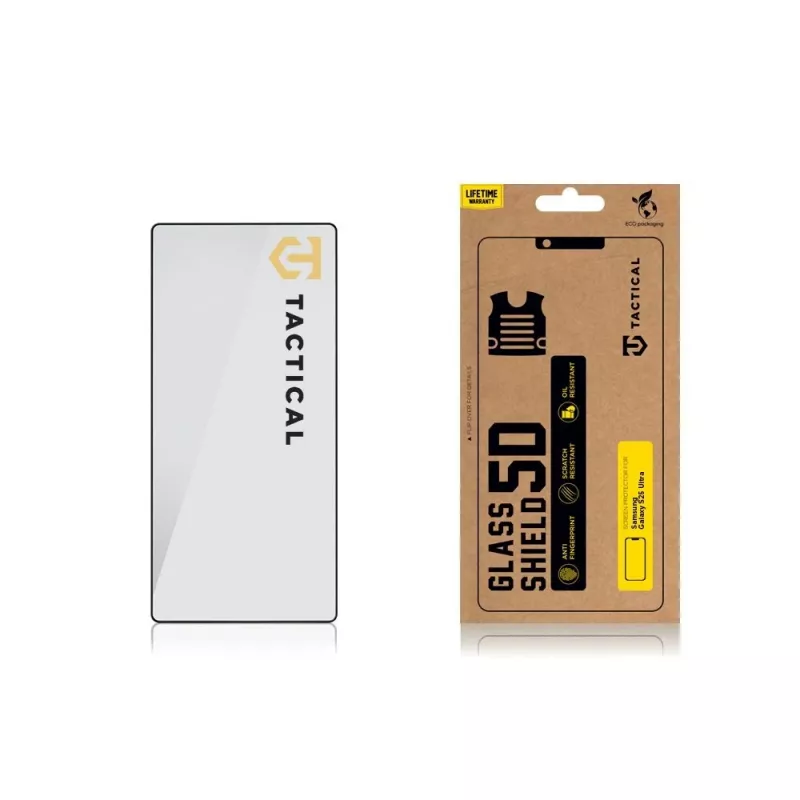 Película de vidro Tactical Glass Shield 5D para Samsung Galaxy S25 Ultra preto