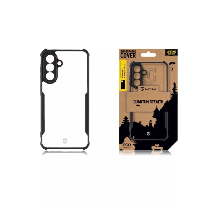 Capa traseira Tactical Quantum Stealth para Samsung Galaxy A56 5G transparente/preto