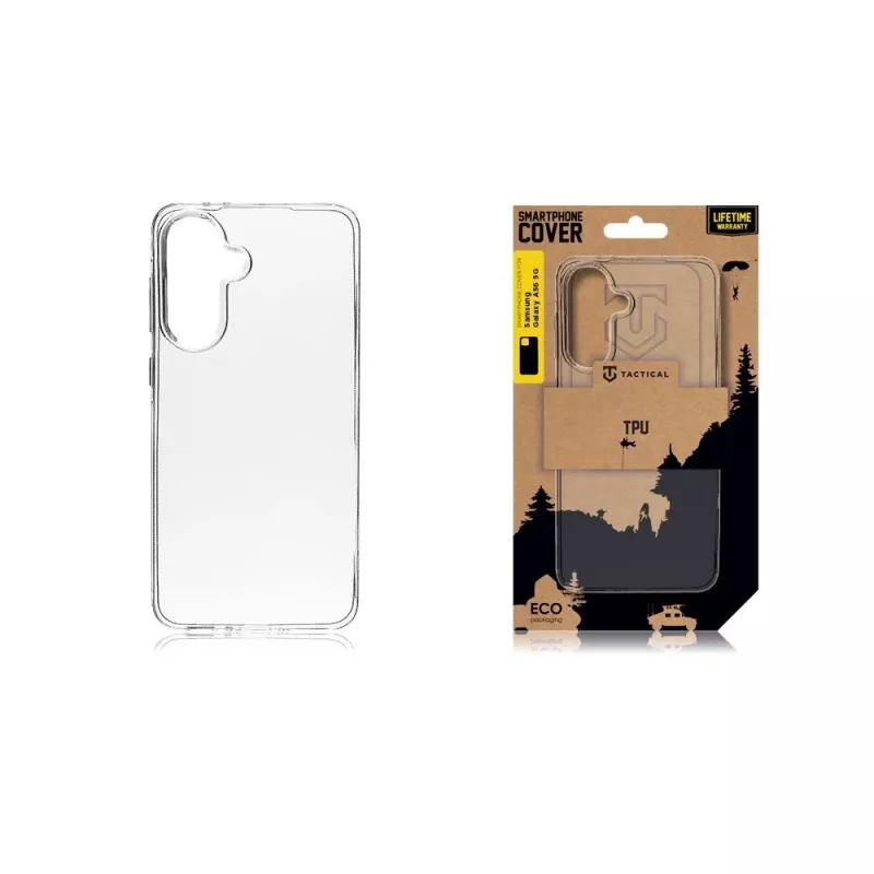 Capa traseira tática TPU para Samsung Galaxy A56 5G transparente