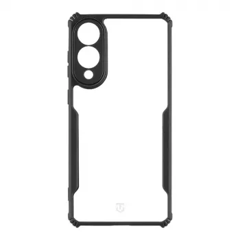 Capa traseira tática Quantum Stealth Galaxy S25 Edge transparente/preto