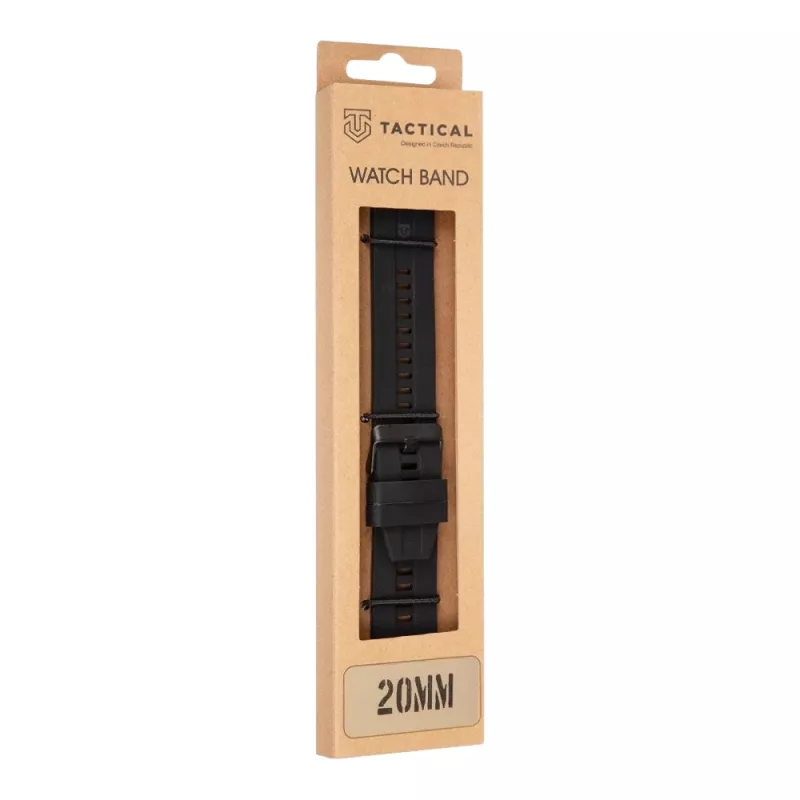 Pulseira de silicone tática de libertação rápida 20mm preto