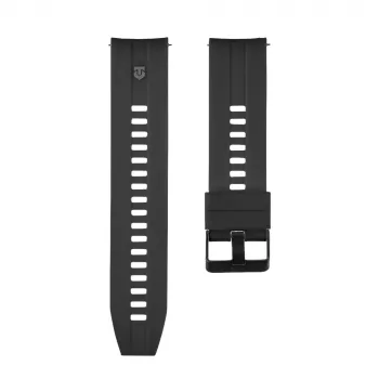 Pulseira de silicone tática de libertação rápida 22mm preto