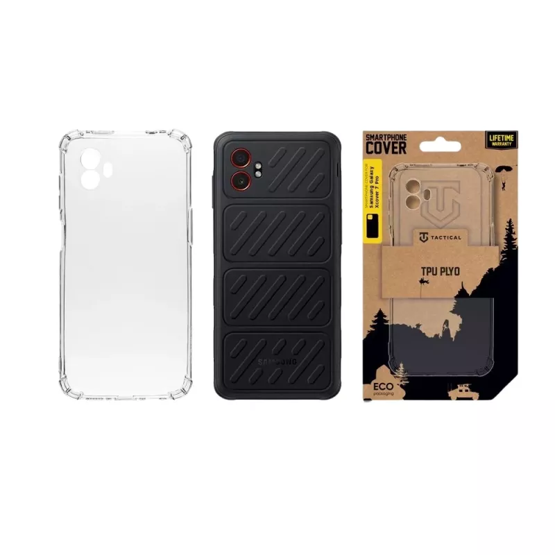 Capa traseira tática TPU Plyo Galaxy Xcover 7 Pro transparente